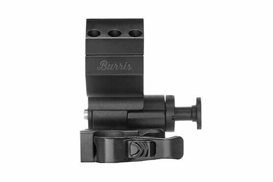 The Burris 30mm magnifier mount has a pivot design to move the optic out of the way when not in use